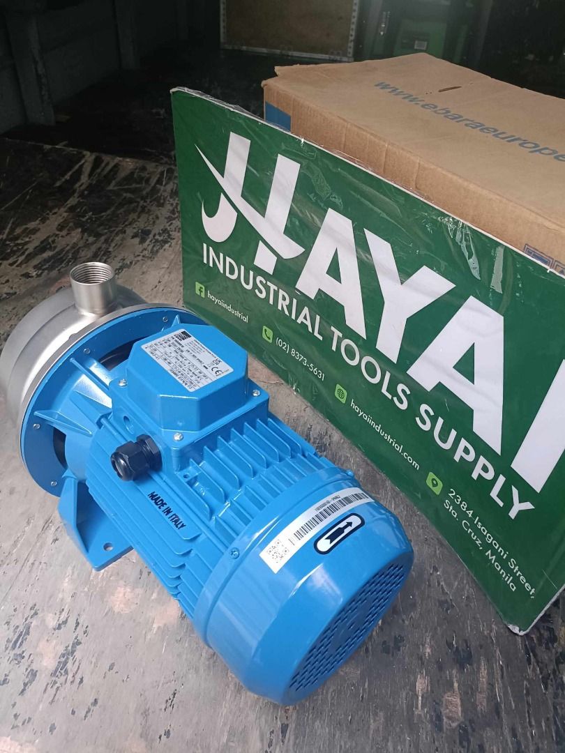 Ebara Centrifugal Pump (Category: Construction Tools & Equipment) located in Manila. Submitted by 09150361920ronvillaflor (Listing ID 1397061805, Image 3). Description: Ebara Centrifugal Pump Specs: 220v 3phase 60Hz 3hp Model: 2CDX/I 120/306 ₱55,000 "Welcome to Hayai Industrial tools supply corp." For inquiries 0-9-1-5-0-3-6-1-9-2-0 0-9-4-9-6-4-3-6-8-6-8 PRICE MAY CHANGE WITHOUT PRIOR NOTICE..