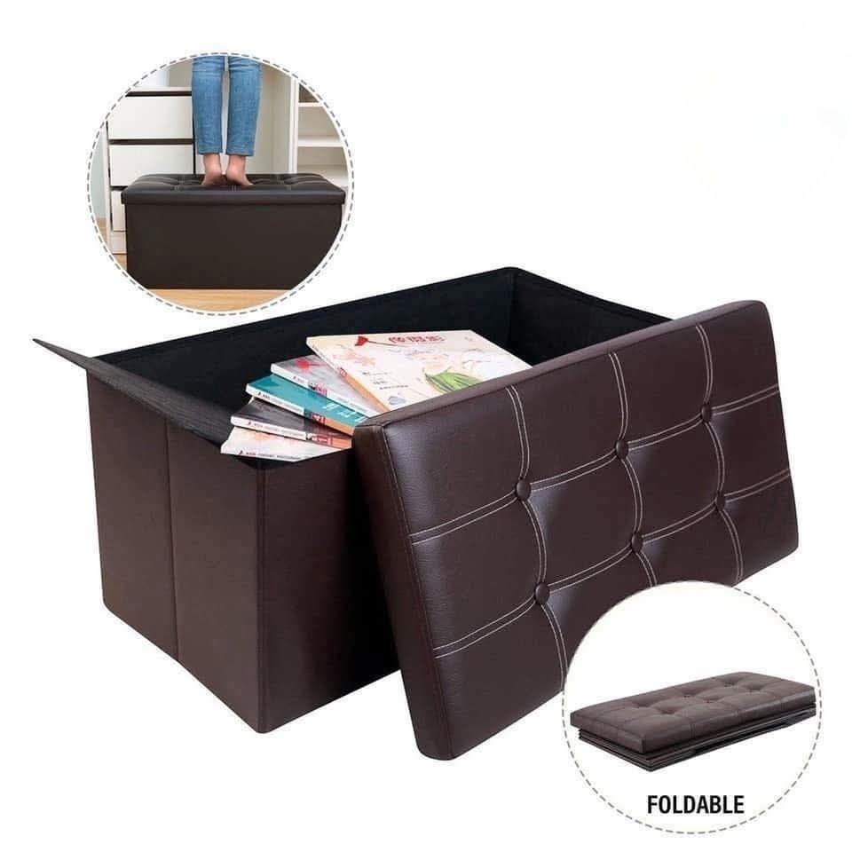 Foldable Storage Sofa (Category: Storage Boxes & Baskets) located in Manila. Submitted by lyfrancois14 (Listing ID 1397040090, Image 1). Description: - Versatile foldable storage ottoman - Tufted design - Provides ample storage space - Doubles as a footrest or extra seat - Easy to assemble and folds flat for storage - Available in brown and black.