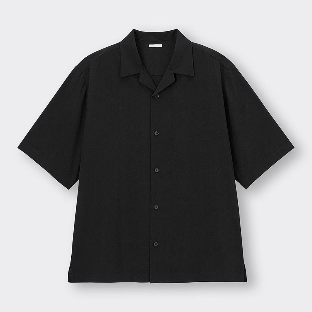 GU Open Collar Shirt - Black L (Category: Tshirts & Polo Shirts ) located in Nagcarlan. Submitted by mrloski (Listing ID 1397044457, Image 1). Description: BRAND NEW, with tag GU Open Collar Shirt P600 +sf Black - Size Large 24in x 29in Size detail on 4th photo. Product color may differ slightly due to lighting. DM for more details..
