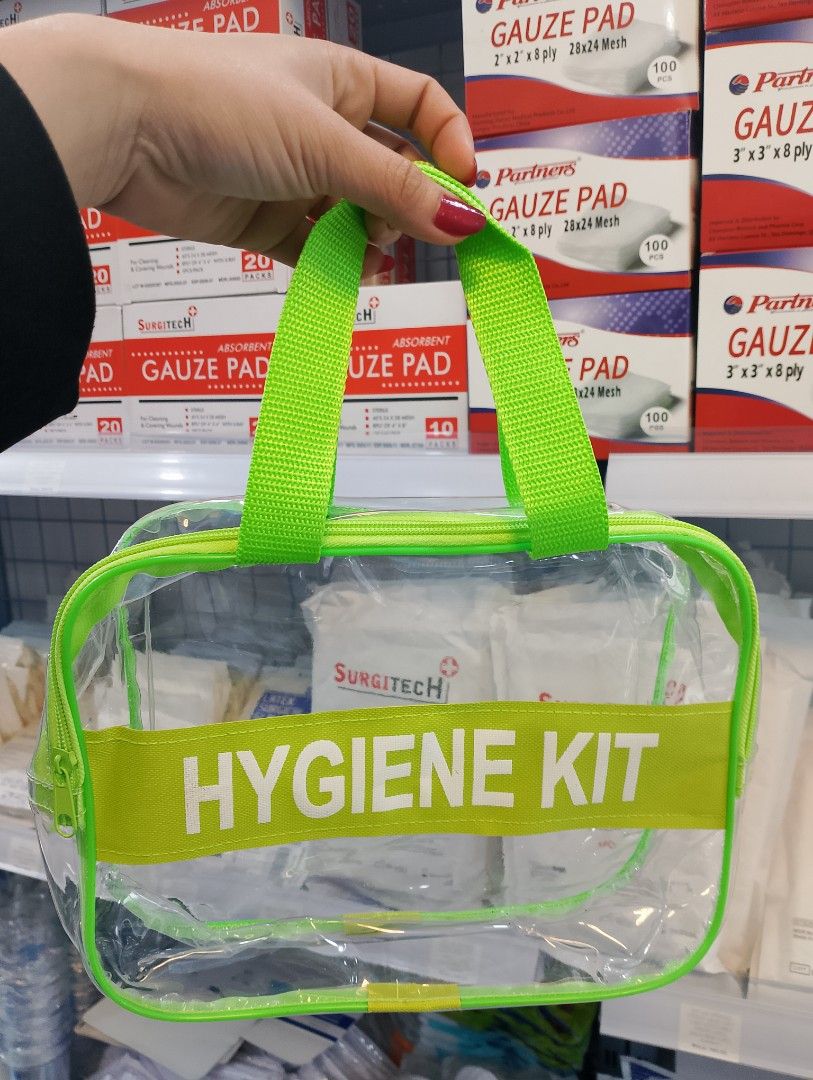 HYGIENE KIT BAG MANY STOCKS AVAILABLE (Category: Medical Supplies & Tools) located in Quezon City. Submitted by jeca_closet (Listing ID 1397047678, Image 2). Description: .