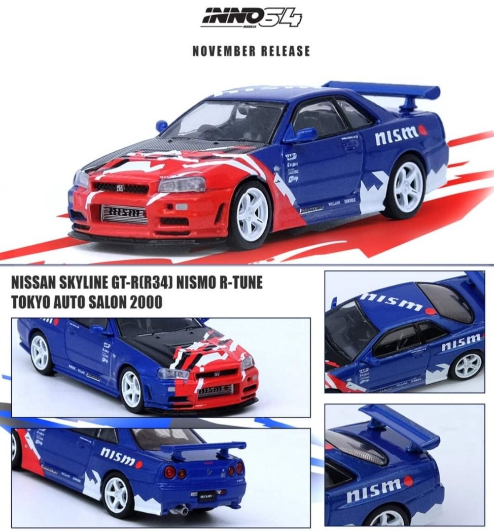 INNO 54 Nissan Skyline GT-R (R34) Nismo R-Tune, Hobbies & Toys, Toys ...