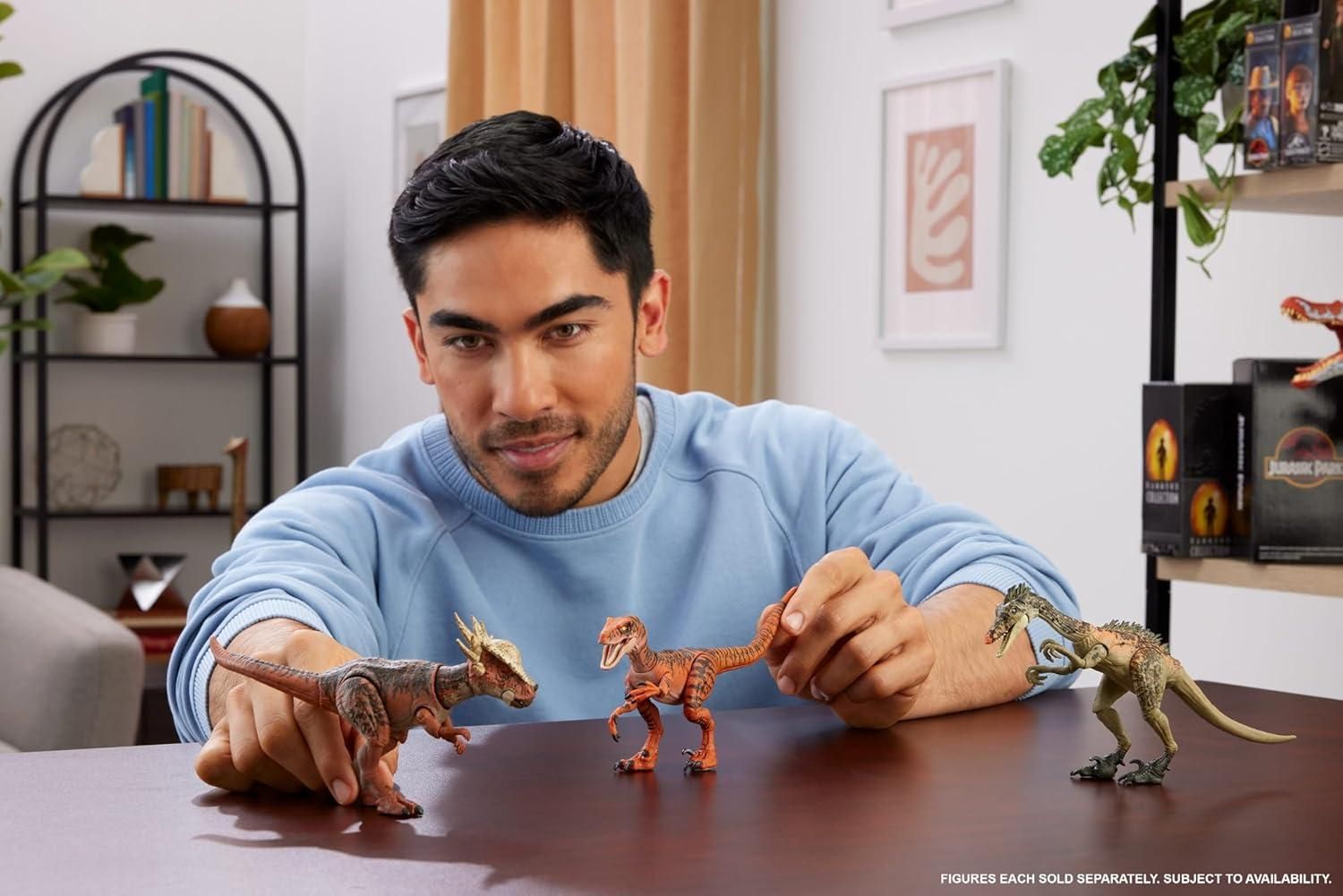 Mattel Jurassic World Hammond Collection with Human and Dinosaur Action ...