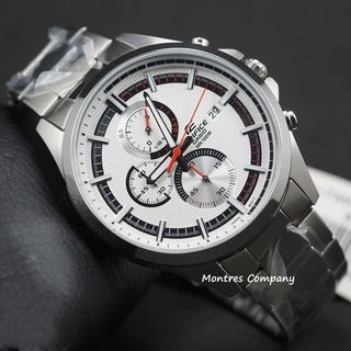 Montres Company 香港註冊公司(32年老店) 卡西歐 CASIO EDIFICE 不鏽鋼錶帶 不鏽鋼 一觸三扣式 100米防水 EFV EFV520 EFV520D EFV-520 EFV-520D EFV-520D-7 EFV-520D-7A 銀白色 有現貨64197114442370110