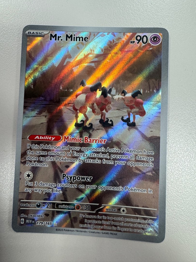 Mr. Mime 179/165 - Pokemon 151 English IR, Hobbies & Toys, Toys & Games ...