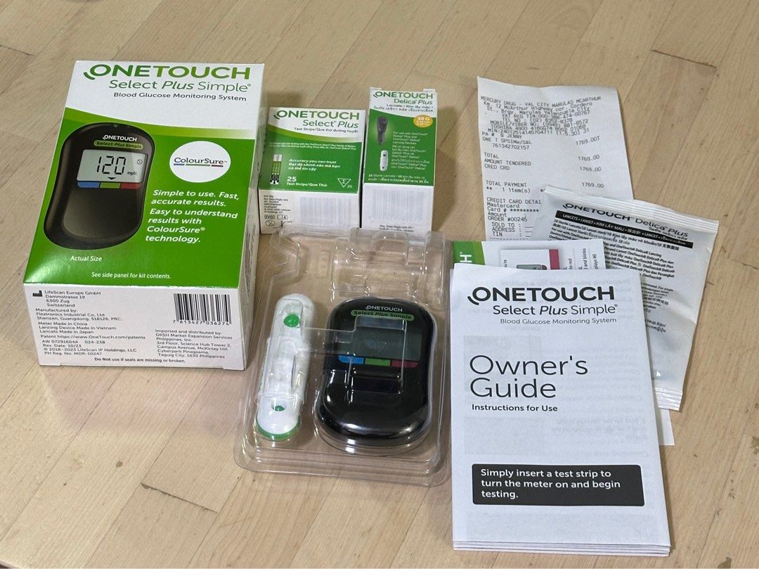 OneTouch Select Plus Simple Blood Glucose Meter (Category: Health Monitors & Weighing Scales) located in Valenzuela. Submitted by neeer (Listing ID 1397148635, Image 1). Description: FOR SALE One Touch Blood Glucose Monitoring System Good as Brand New , complete w/ box and receipt with 15pcs test strips + 15pcs lancets RFS: Duplicate Device Location: Paso De Blas, Valenzuela City MOP: Gcash / Bank transfer Delivery via Lalamove or J&T Original Pr