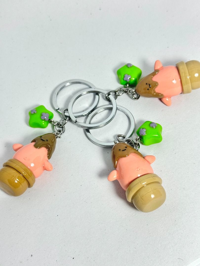 Patrick Star Spongebob Keychain | Handmade Polymer Clay Figurine (Category: Character Goods) located in Las Pinas. Submitted by flwlab (Listing ID 1397117584, Image 2). Description: Patrick Star Ice Cream Keychain ✩ - 2 stocks left - Made with polymer clay - Coated with UV resin - Approx 4.6 cm height ** Since all figurines are 100% handmade, there may be small imperfections or slight variations in size and detail, but I do my best to keep them a
