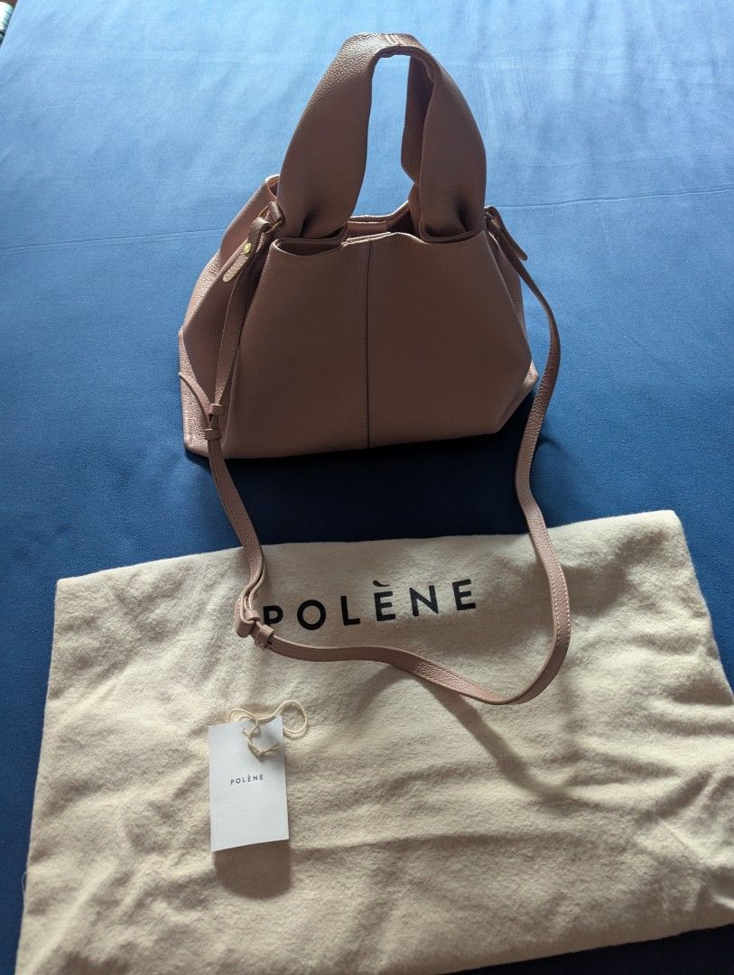 Polène Numero Neuf Mini (Category: Luxury Bags & Wallets) located in Makati City. Submitted by criamarie (Listing ID 1397121261, Image 1). Description: - Number neuf mini in textured leather - Light pink color - Includes dust bag and tag - Purchased in 2022 (original/authentic) RFS: Barely used..