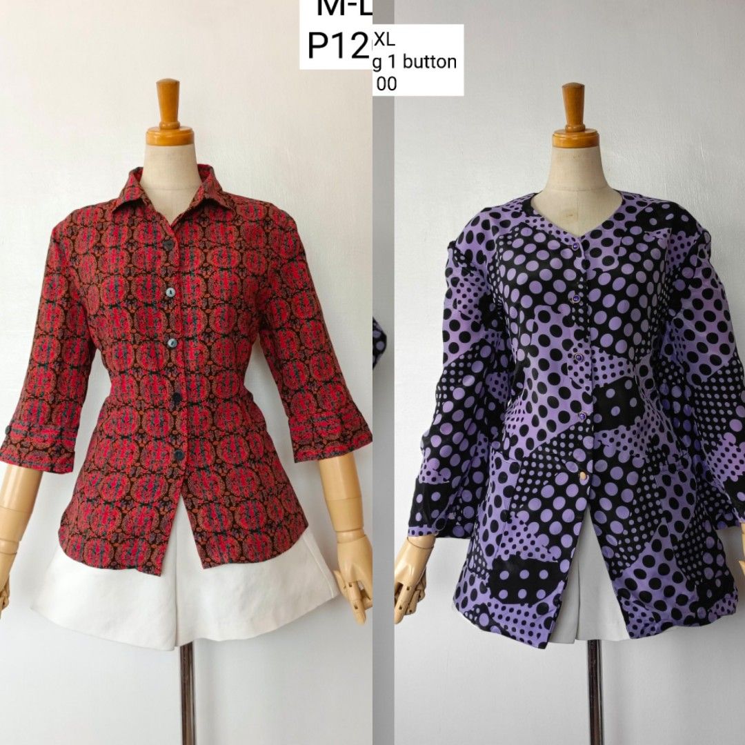 Printed Button-Down Blouse (Category: Blouses) located in Valenzuela. Submitted by mimimiranda672 (Listing ID 1397190832, Image 1). Description: PRELOVED SIZE : PRICE AND ITEM CONDITION POSTED. Location : Valenzuela City Mop: Gcash Courier : Grab/ LALAMOVE / SH*PPE CHECK*UT (SHIPPING ONLY)..