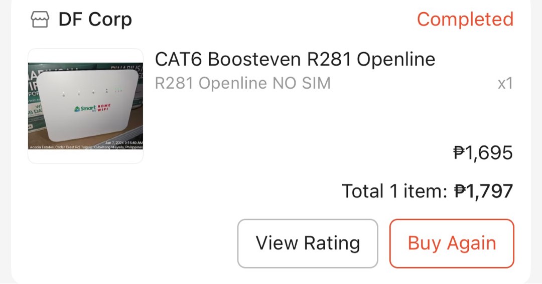 Smart Bro Home WiFi CAT6 Boosteven R281 Openline, Computers & Tech ...