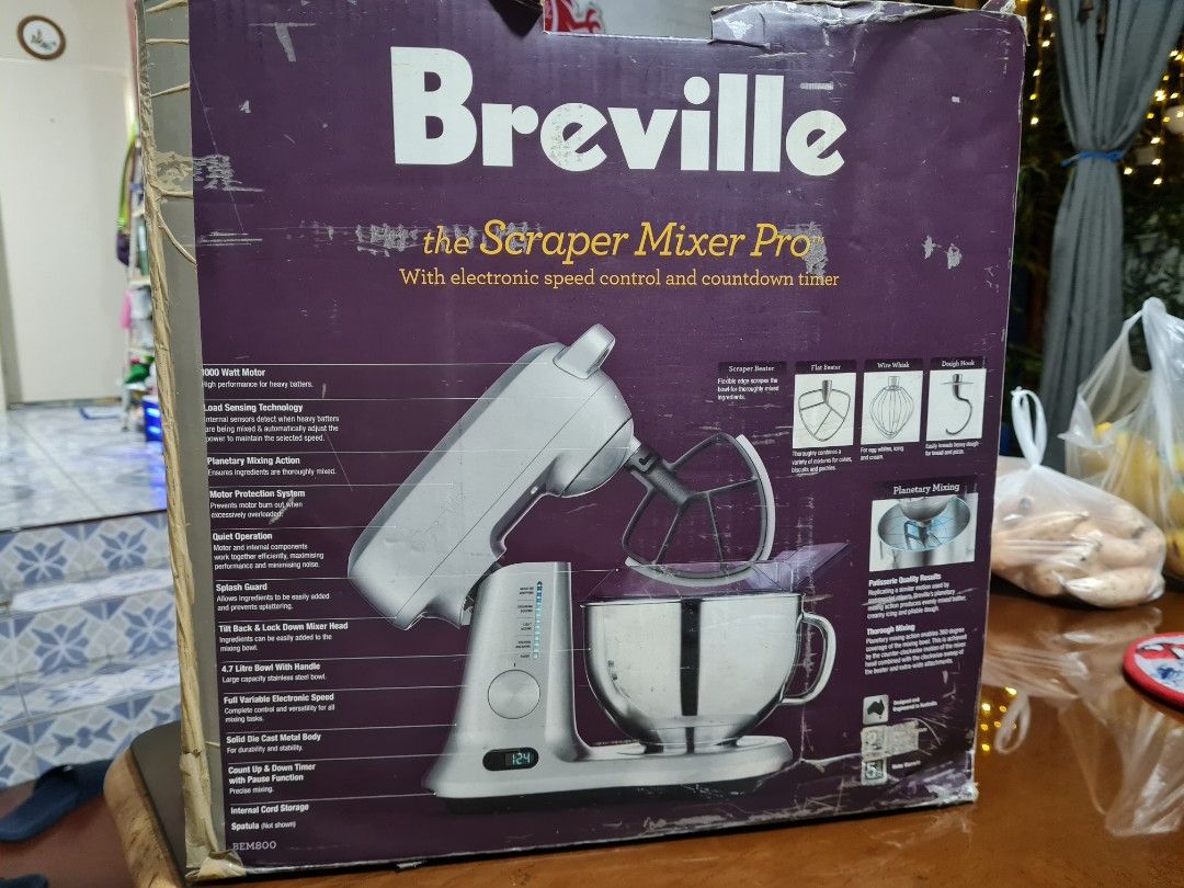 Stand Mixer (Category: Cookware & Accessories) located in Quezon City. Submitted by takeemall (Listing ID 1397058624, Image 2). Description: Selling my Breville Scraper Mixer Pro. Got it as a gift, lightly used, got busy with work that I was not able to use it very often.⁹.
