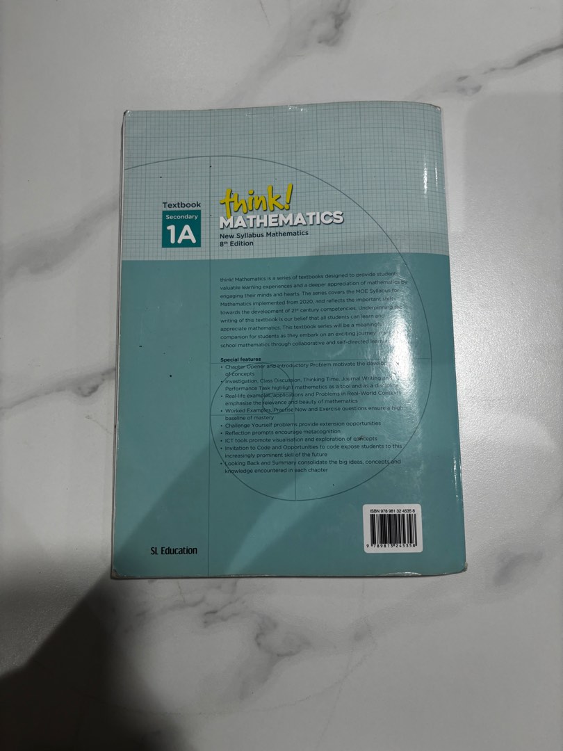 🔥Think! Mathematics Textbook Secondary 1A/1B Math Sec 1 Revision ...