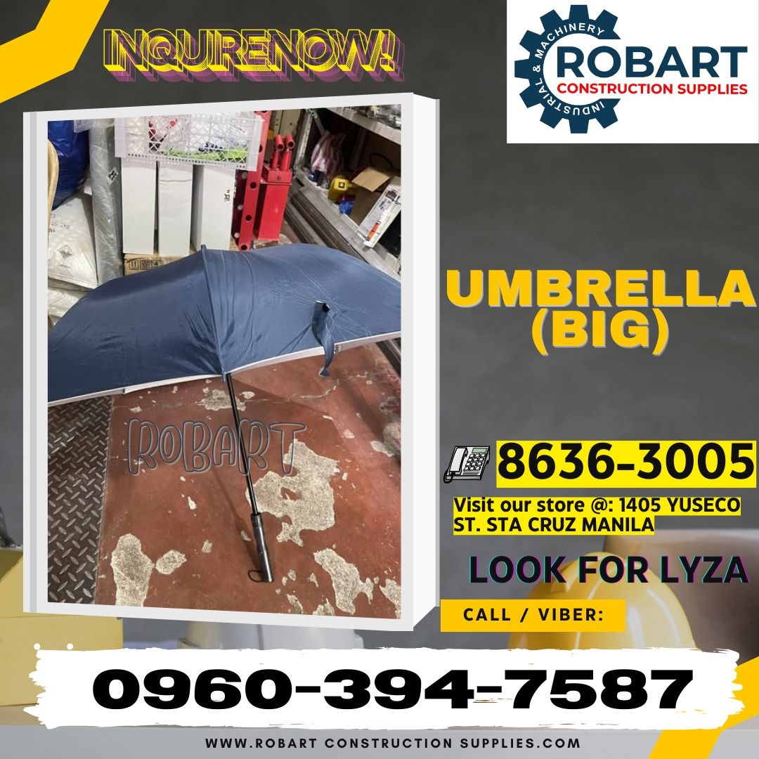 Umbrella Big (Category: Umbrellas) located in Manila. Submitted by lyssarobart19xx (Listing ID 1397067450, Image 1). Description: Umbrella Big Automatic 𝑹𝑶𝑩𝑨𝑹𝑻 𝑪𝑶𝑵𝑺𝑻𝑹𝑼𝑪𝑻𝑰𝑶𝑵 𝑺𝑼𝑷𝑷𝑳𝑰𝑬𝑺 𝒪𝒻𝒻𝒾𝒸𝑒 𝒜𝒹𝒹𝓇𝑒𝓈𝓈: 𝟣𝟦𝟢𝟧 𝒴𝓊𝓈𝑒𝒸𝑜 𝒮𝓉. 𝒮𝓉𝒶 𝒞𝓇𝓊𝓏 𝑀𝒶𝓃𝒾𝓁𝒶 ꜱᴇɴᴅ ᴜꜱ ᴍᴇꜱꜱᴀɢᴇ ꜰᴏʀ ɪɴQᴜɪʀɪᴇꜱ ‼️ ‼️ ɢʟᴏʙᴇ: (0966-827-7091) ꜱᴍʀᴛ - (0960-394-7587) ᴠɪʙʀ - (0960-394-7587) ʟᴀɴᴅʟɪɴᴇ: (8636-ʟᴏᴏᴋ ꜰᴏʀ ʟʏᴢᴀ -3005 ʟᴏᴏᴋ ꜰᴏʀ ʟʏᴢᴀ *