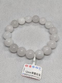12mm 羊脂白玉手鍊64217368303106110