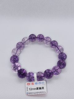 12mm 紫幽靈水晶手鍊64213440930435110