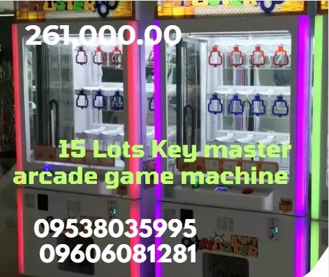 15 Lots Key master arcade game machine (Category: Home Improvement Tools & Accessories) located in Caloocan City. Submitted by gollemrea92925 (Listing ID 1397264730, Image 1). Description: Model No.:CP-L024 Size:96*84*205cm Power:250W Player:1 player Material: Metal, glass , Acrylic .