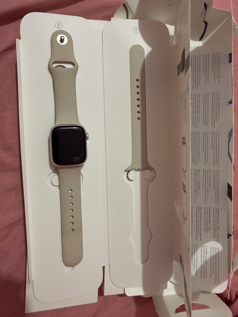 Apple Watch Series 7 – 41mm (GPS) (Category: Wearables & Smart Watches) located in Bacolor. Submitted by chellaaa05 (Listing ID 1397339683, Image 1). Description: 💸 ₱7,500 (slightly negotiable) ✅ Complete set – box, original strap & charger ✅ Works perfectly, no issues ⚡ Battery health: 79% ✨ Has light screen scratches & small casing marks (cosmetic only) Includes a bunch of strap accessories (not original) and screen protectors. Still super rel