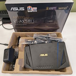 ASUS RT-AX58U V2 AX3000 雙頻 WiFi 6 路由器 購買日期2025年10月8號有單64191257027075110
