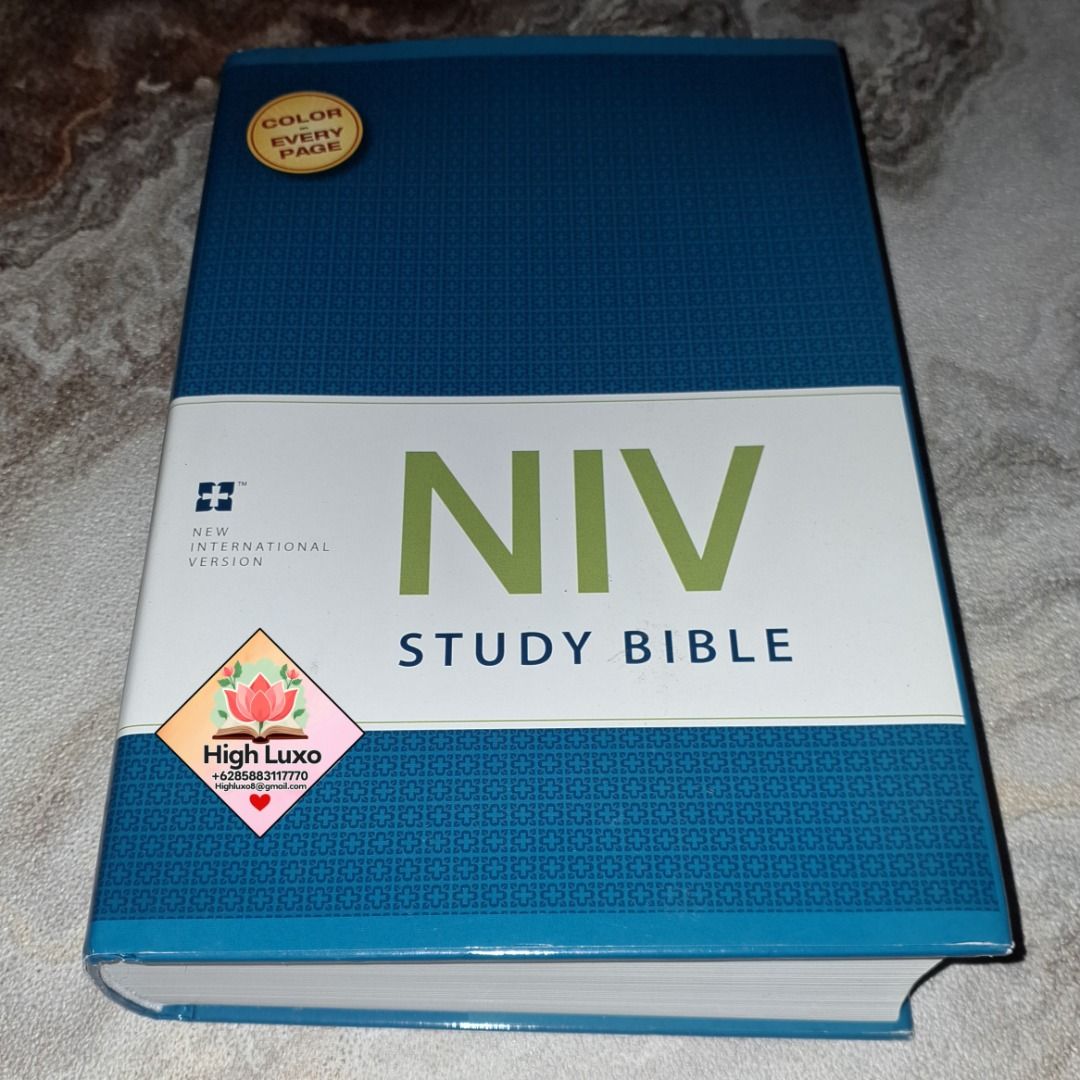 Buku NIV Study Bible Hardcover Hard cover Christian Kristen Kristiani ...