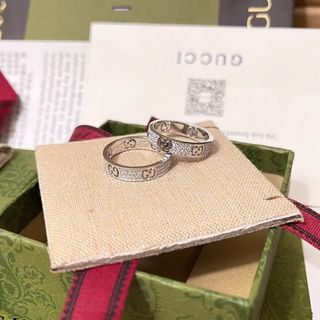 🌟官網授權商家🌟Gucci 雙 G 滿鑽戒指64195650051585110