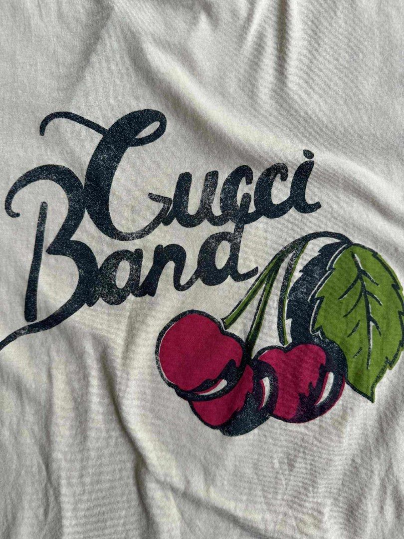 Gucci Cherry Graphic Cotton T- Shirt (Category: Shirts) located in Manila. Submitted by beyondarchives (Listing ID 1397274360, Image 3). Description: Sizew: 12 Width: 17 Length: 23 Materials: Cotton Condition: 9/10 Issue: None.