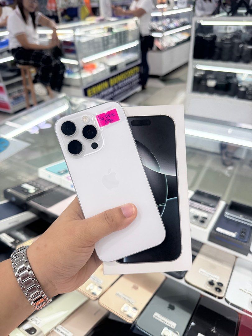 Iphone 16 Pro 1TB 90% Batt Smartlocked (Category: iPhone 16 Series) located in San Juan City. Submitted by keannagadgetph (Listing ID 1397384877, Image 1). Description: Available Units for today's POST! Iphone 16 Pro / 1TB / Smartlocked / NTC / 90 BH - good condition - 100% Makinis - good battery - no issue / repair - Any colors available ~ Accepting SWAP / TRADE IN / INSTALLMENT / BINTA UNIT ~ CASH ON DELIVERY METRO MANILA / LBC PAYMENT FIRST ~ 