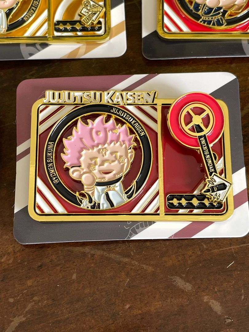 Jujutsu Kaisen Miniso Blind Box (Category: Designer & Blind Box Toys) located in Antipolo. Submitted by littlemisstrinkets (Listing ID 1397265481, Image 3). Description: FOR SALE | WTS LFB - JUJUTSU KAISEN MINISO METAL BADGE BLIND BOX ₱250 each (Original Price ₱499) ₱1700 take all w/ motherbox RFS: Just wanted Yuji and Geto New; Good condition - Only opened to check but never used/displayed - Gojo - Megumi - Mahito - Sukuna - Nanami - Nobara (2) 