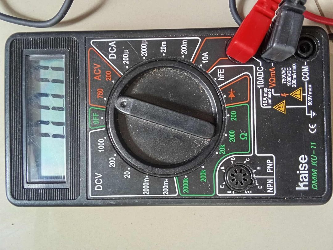 Kaise DMM KU 11 Multi Tester Working Php650 (Category: Construction Tools & Equipment) located in Taytay. Submitted by houseofcut11763 (Listing ID 1397307776, Image 1). Description: Kaise DMM KU 11 Multi Tester Working Php650.