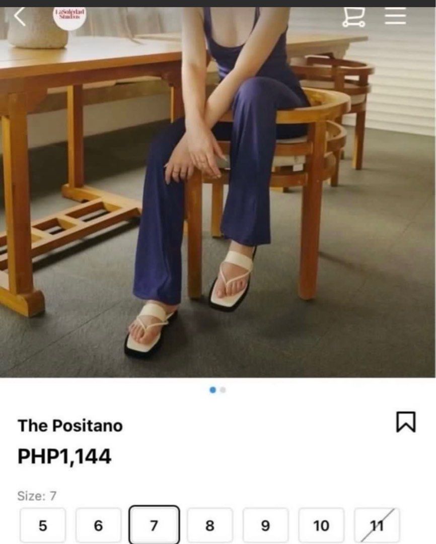 La Soledad Positano Sandals (Category: Flats & Sandals) located in Quezon City. Submitted by currentlydeclutterring (Listing ID 1397295684, Image 3). Description: Size 35 Super looks nice! But it doesnt fit me na :(.