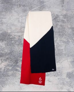 LACOSTE x FRANCE OLYMPICS 羊毛三色頸巾64204303039105110