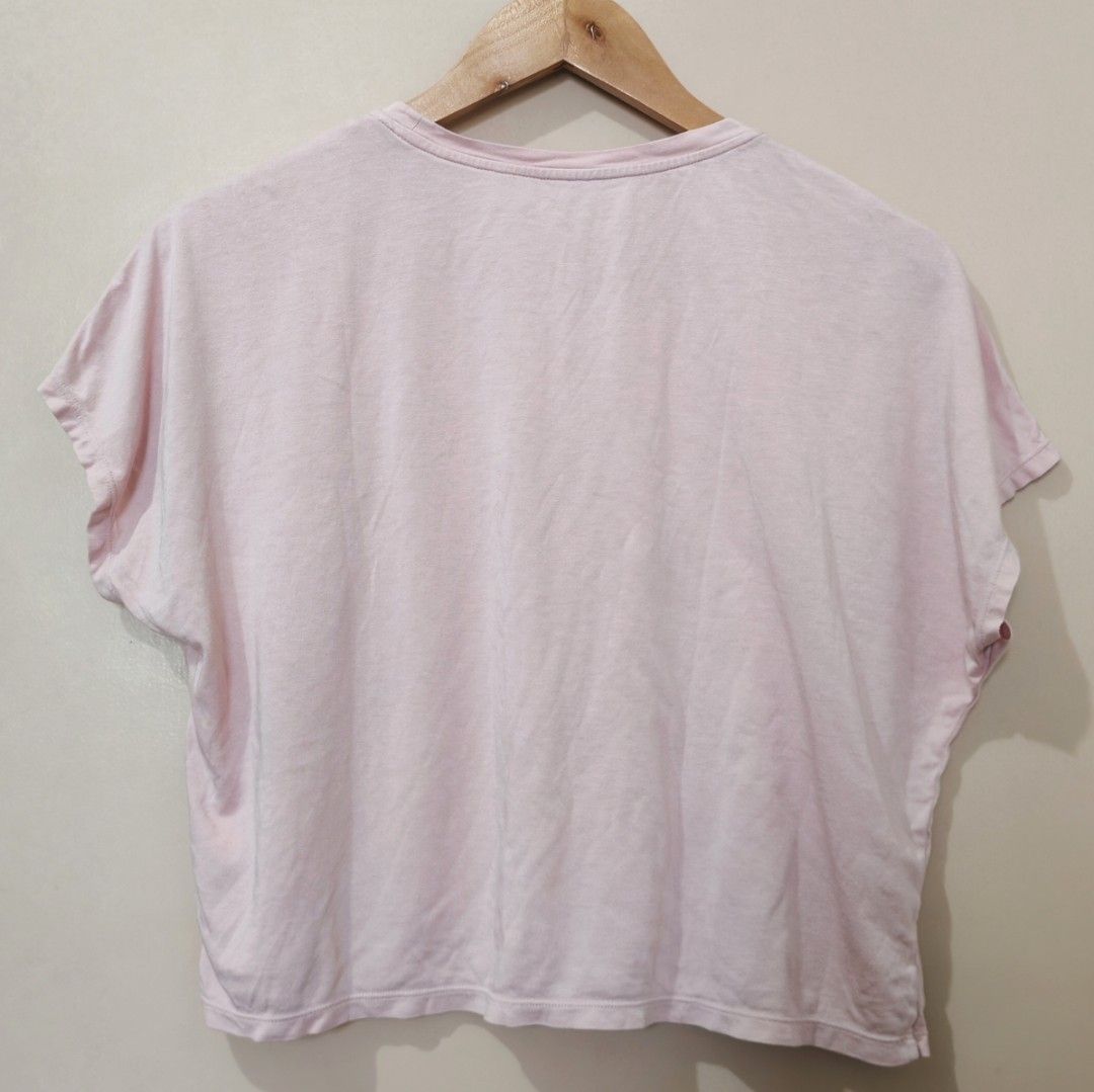 M | Uniqlo Mickey Mouse top and shorts (Category: Sets or Coordinates) located in Manila. Submitted by findmeanew (Listing ID 1397362834, Image 3). Description: Soft pink short-sleeve top with a classic Mickey Mouse print and the slogan “I wish upon a star.” Comes with matching brown drawstring shorts for easy comfort while lounging or snoozing. Cozy, breathable fabric — perfect for slow mornings and restful nights. Color rate: 8.5/10 (top), 9.5/