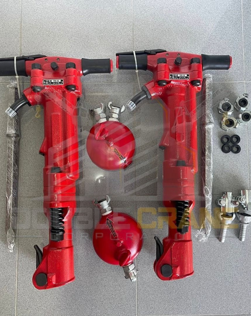 Pneumatic Jackhammer TPB60 lbs (Category: Construction Tools & Equipment) located in Imus. Submitted by dcc.lm (Listing ID 1397242689, Image 3). Description: Brand: TOKU Pneumatic Jackhammer Model: TPB 60 Many Stocks Available Capacity: 60 lbs pavement breaker with 1 pc moil point For complete air accessories, plus Php 25,000 + 10 and 5 meters ¾ " air hose (Europe brand) + Chicago couplers and fittings + One (1) pc heavy-duty steel oiler + 1 pc c