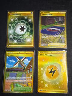 gold training court pokemon card - Beach 263/182 - Paradox Rift - Hyper Rare - Foil The item may be similar but not exactly the same as the image (e.g Court d'Entranement (Training Court) 282/264