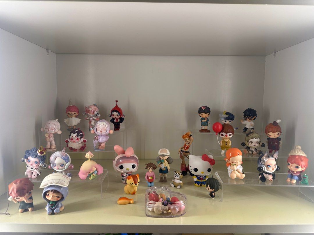 Pop Mart Figures (Category: Designer & Blind Box Toys) located in Manila. Submitted by uydanielle68907 (Listing ID 1397370658, Image 1). Description: Hirono: Php399 Skull Panda: Php399 Pop Mart Mini (Per head): Php80 Pop Mart Mini (including heart shaped container): Php 300 Others: Php150-250 DM for more info.