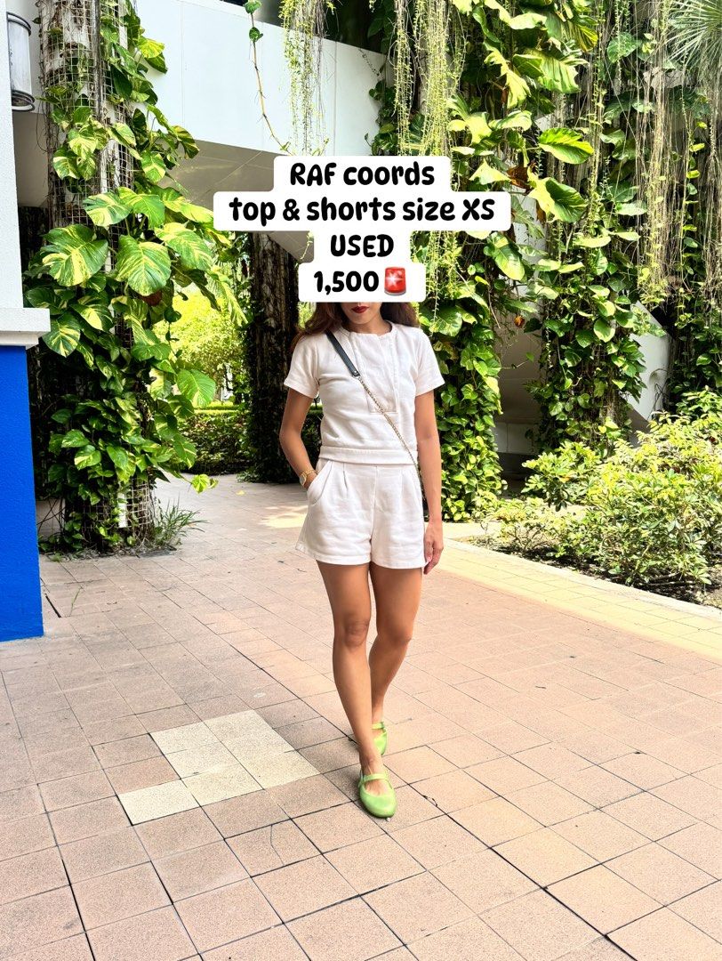 RAF coords size XS (Category: Sets or Coordinates) located in Calamba. Submitted by zarahzion (Listing ID 1397300703, Image 1). Description: RAF SOLD AS SET TOP & Shorts size XS USED.