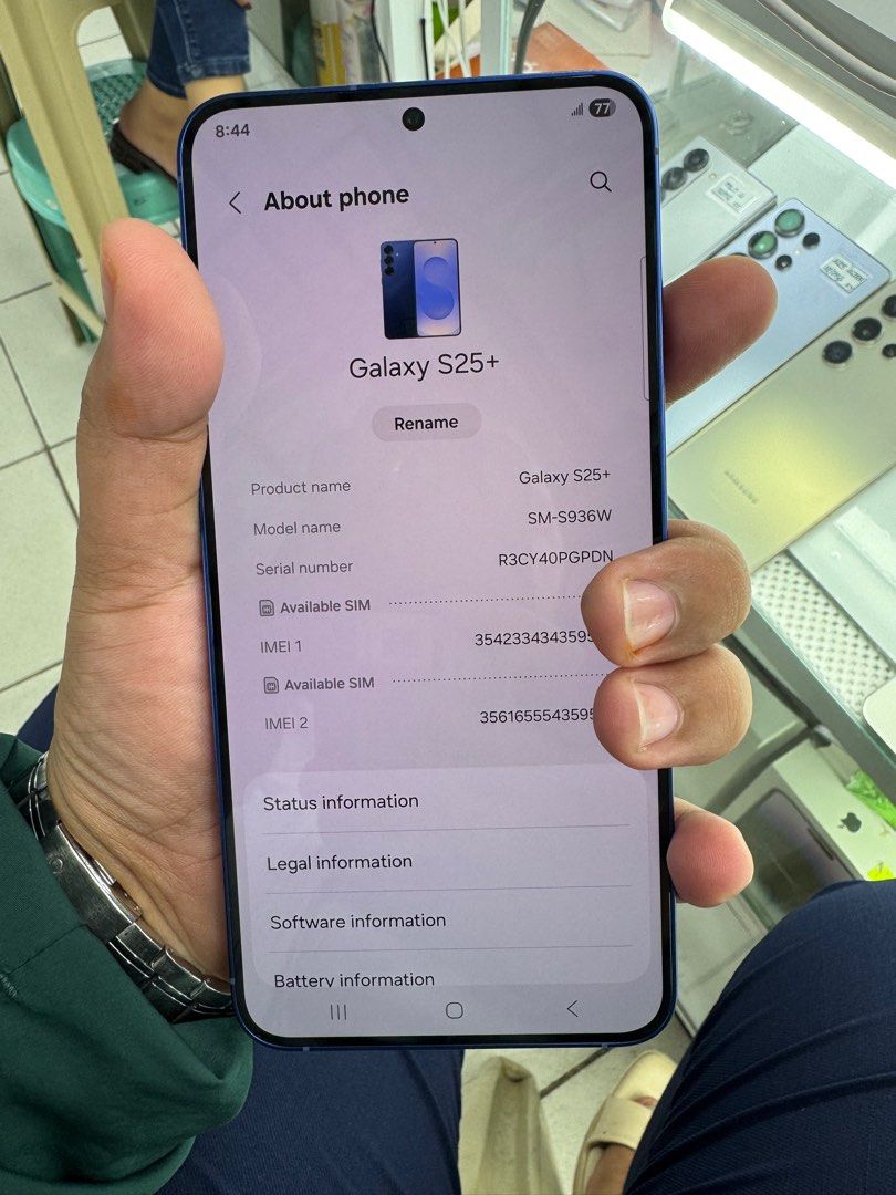 Samsung S25+ Plus 12/256 (Category: Samsung) located in San Juan City. Submitted by wainefreygadgetshop (Listing ID 1397345921, Image 3). Description: Samsung S25 Plus 12/256gb (Search nyo nalang full specs) ALL GOODS AT WORKING NO REPAIR HISTORY GAMING PHONE PEDE PANG BACK UP PHONE SNAPDRAGON CAMERA SOBRANG LINAW MAKINIS PEDE SA MAARTE BAWAL SA NAG IINARTE! For fast transaction call/text 09279452049,09704549340 *PAG COD SAMIN ANG PERSONAL RIDER 