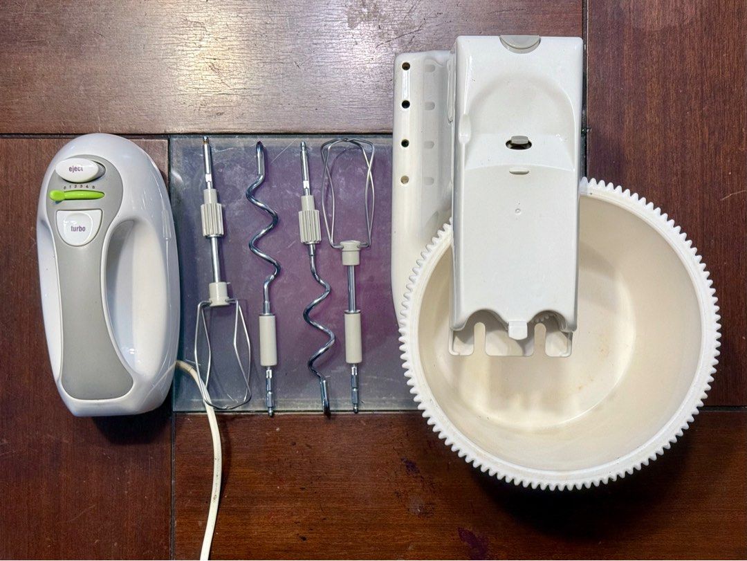 Tefal HT412138 Prepline Stand Mixer (Category: Cookware & Accessories) located in Quezon City. Submitted by PatrickUyengco (Listing ID 1397262035, Image 1). Description: For Sale: Tefal HT412138 Prepline Stand Mixer - “As is, where is” condition - 450W motor - 5 speeds with Turbo - Sale comes with the following: 2.5L auto-rotate bowl, 2 pairs of stainless steel tools - Meetups are preferred and can be arranged (BGC, West Avenue, Mindanao Avenue, 