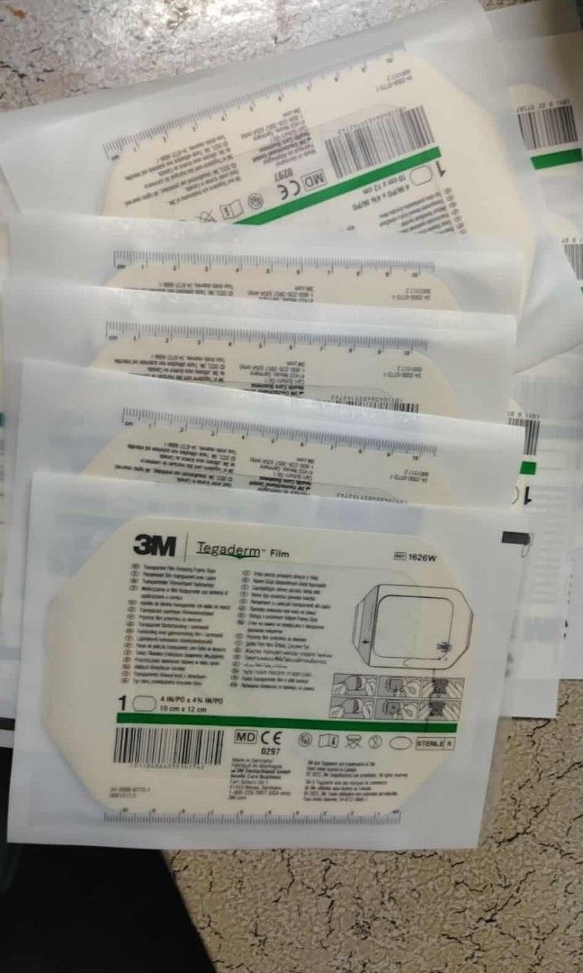 Tegaderm film, (2x2, 4x4, 4x10) (Category: Medical Supplies & Tools) located in Manila. Submitted by atarah1225 (Listing ID 1397403592, Image 1). Description: .