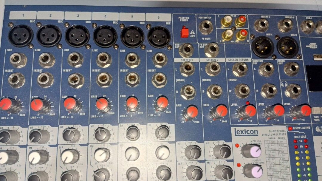 Trident EFX 6/2 Audio Mixer (Category: Other Audio Equipment) located in Quezon City. Submitted by dadadeyn (Listing ID 1269087319, Image 2). Description: Original 101% no hidden issue No repairs All features are working Effects on monitor Matigas pa mga fader No kalawang Bluetooth Pwd iconnect sa laptop Test to sawa Fresh Rfs. Emergency.