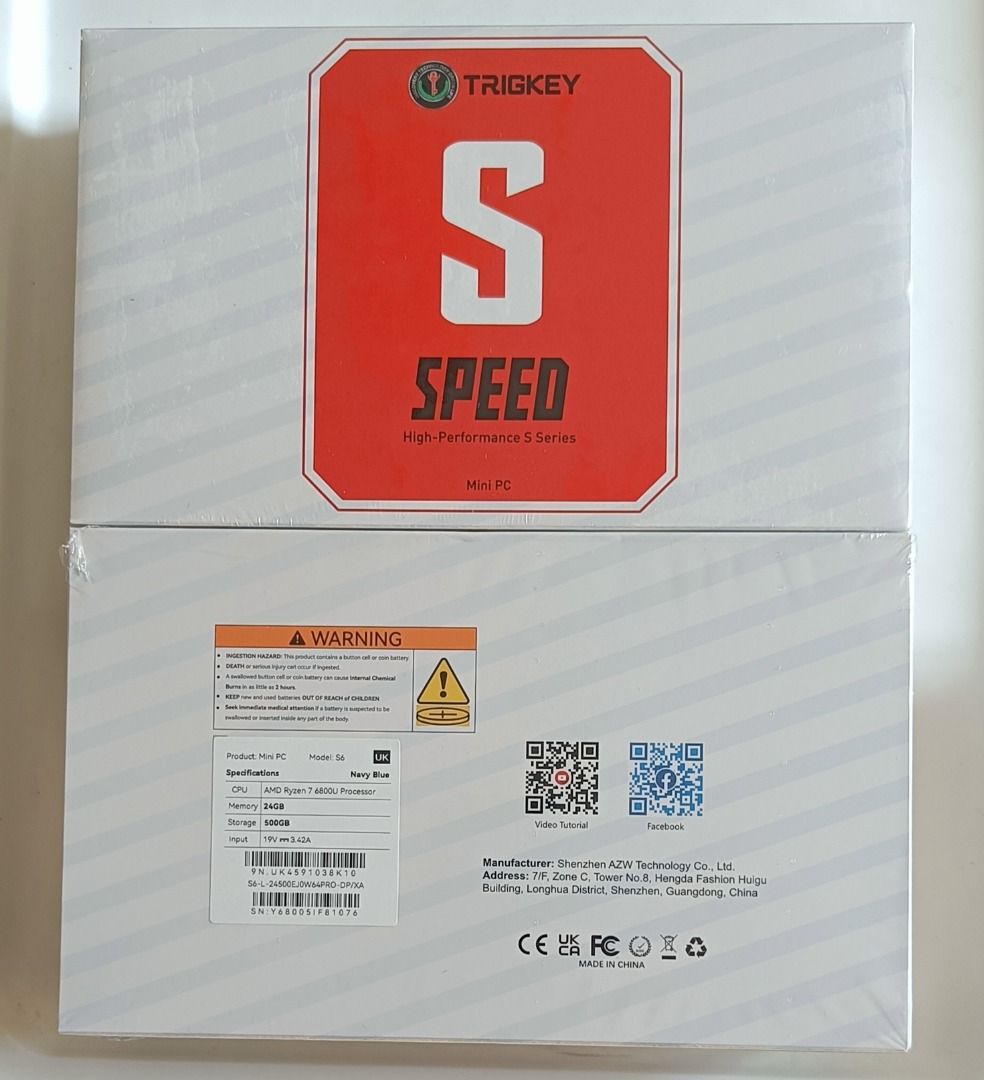 TRIGKEY AMD Ryzen 7 6800U * 24GB LPDDR5 * 500G SSD, Mini Computer ...
