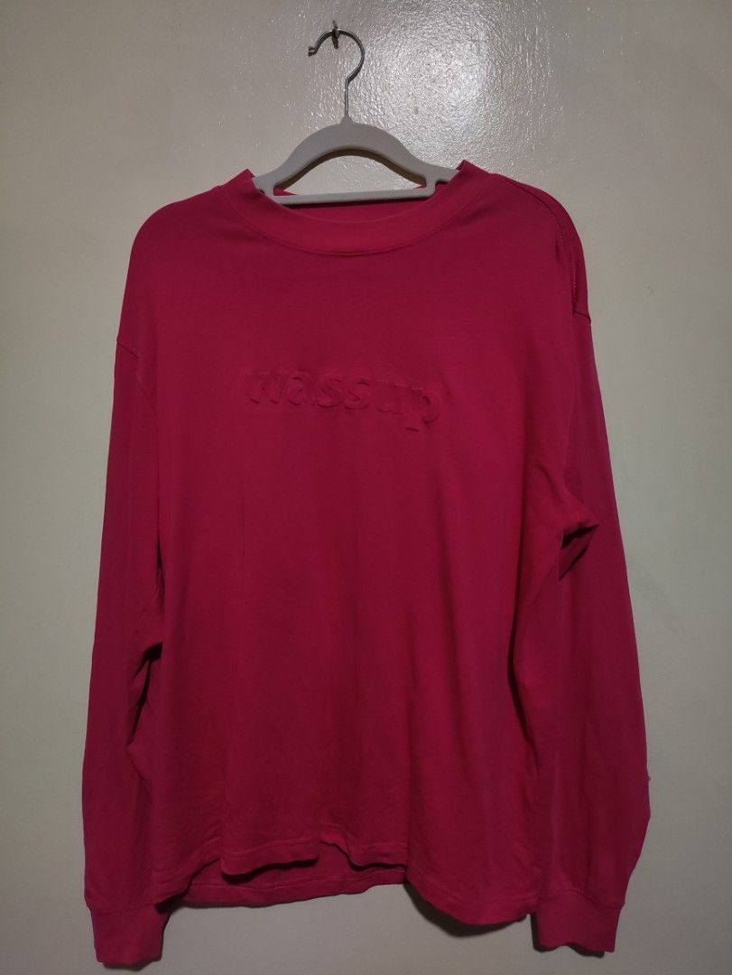 WASSUP PULLOVER (Category: Activewear) located in Romblon. Submitted by teppthrift. (Listing ID 1397325571, Image 1). Description: WASSUP PULLOVER PINK MEDIUM ON TAG NO ISSUE 9.8/10 CONDI.