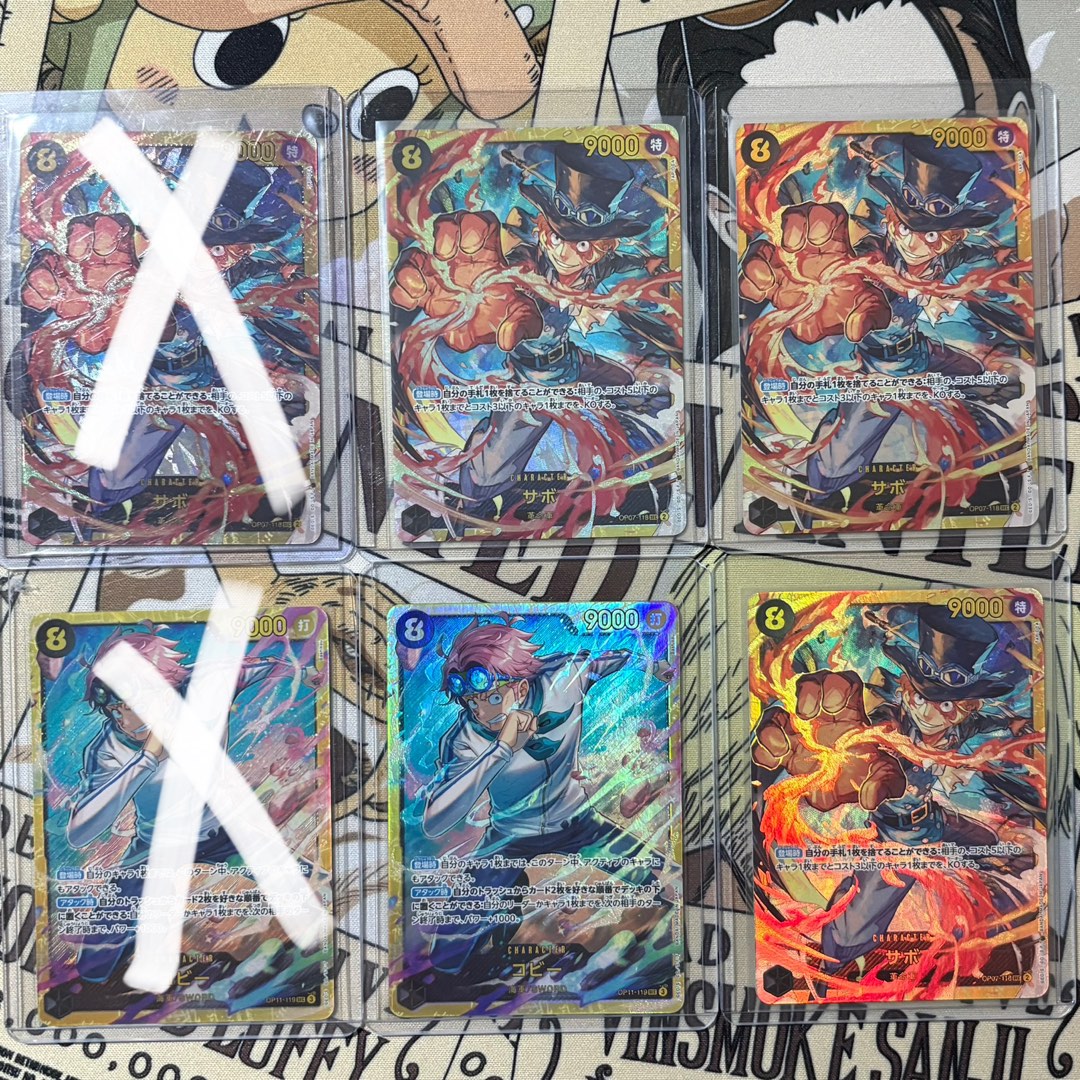 WTS One Piece Card PRB02 Sabo SEC, OP11 Koby Sec, PRB01 Kuzan SEC ...