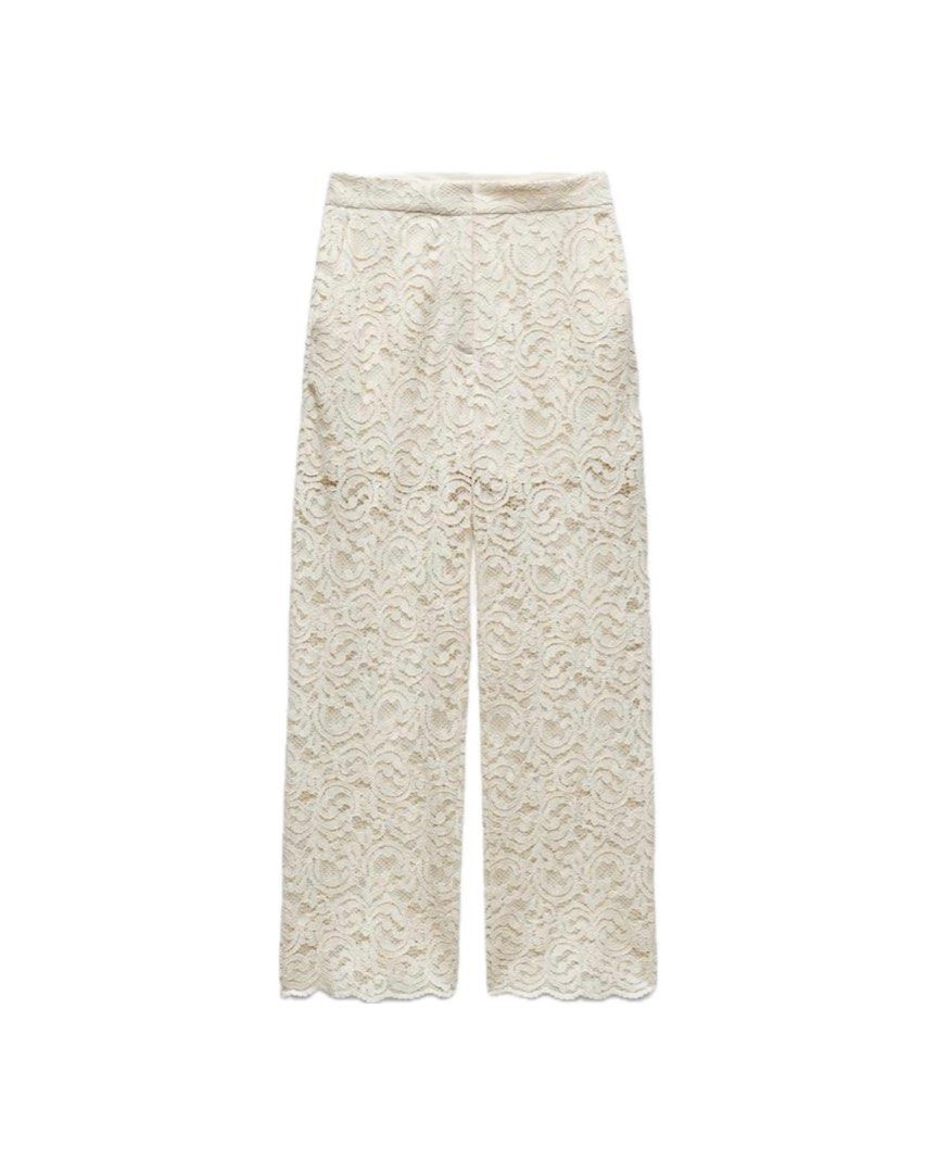 ZARA LACE CROPPED TROUSERS (Category: Other Bottoms) located in Baguio. Submitted by page__three (Listing ID 1397365468, Image 1). Description: Tagged as a cropped trousers but the length is perfect for me (I’m around 155cm). With a minor flaw. Can provide actual pictures!.