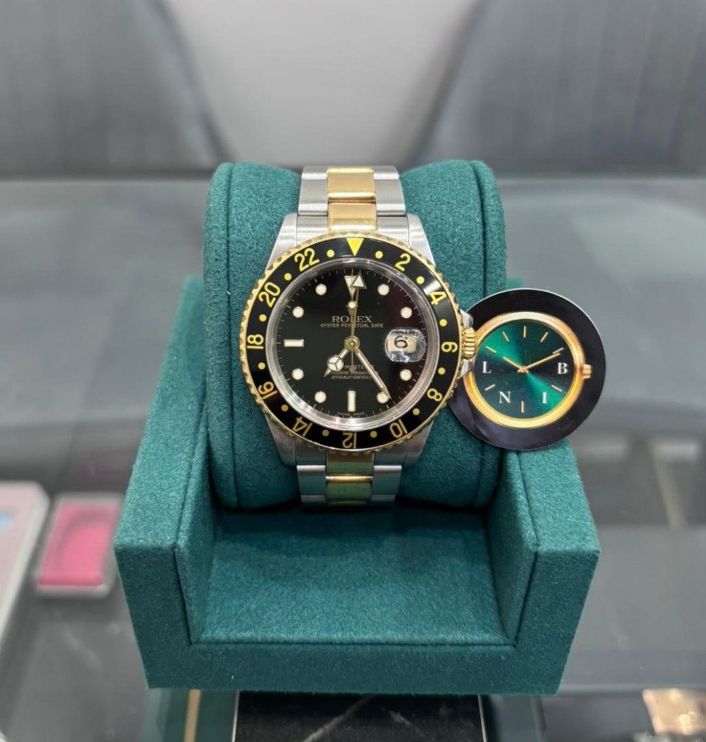 2004 Rolex GMT Master II Half Gold 16713, Luxury, Watches on