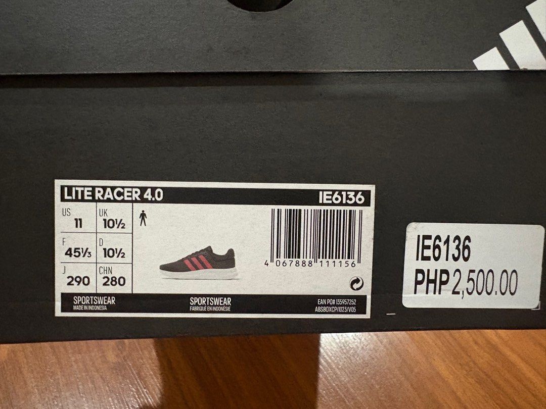 Adidas Lite Racer 4.0 - Black/Red (Category: Sneakers) located in Manila. Submitted by dig76 (Listing ID 1401584819, Image 1). Description: .