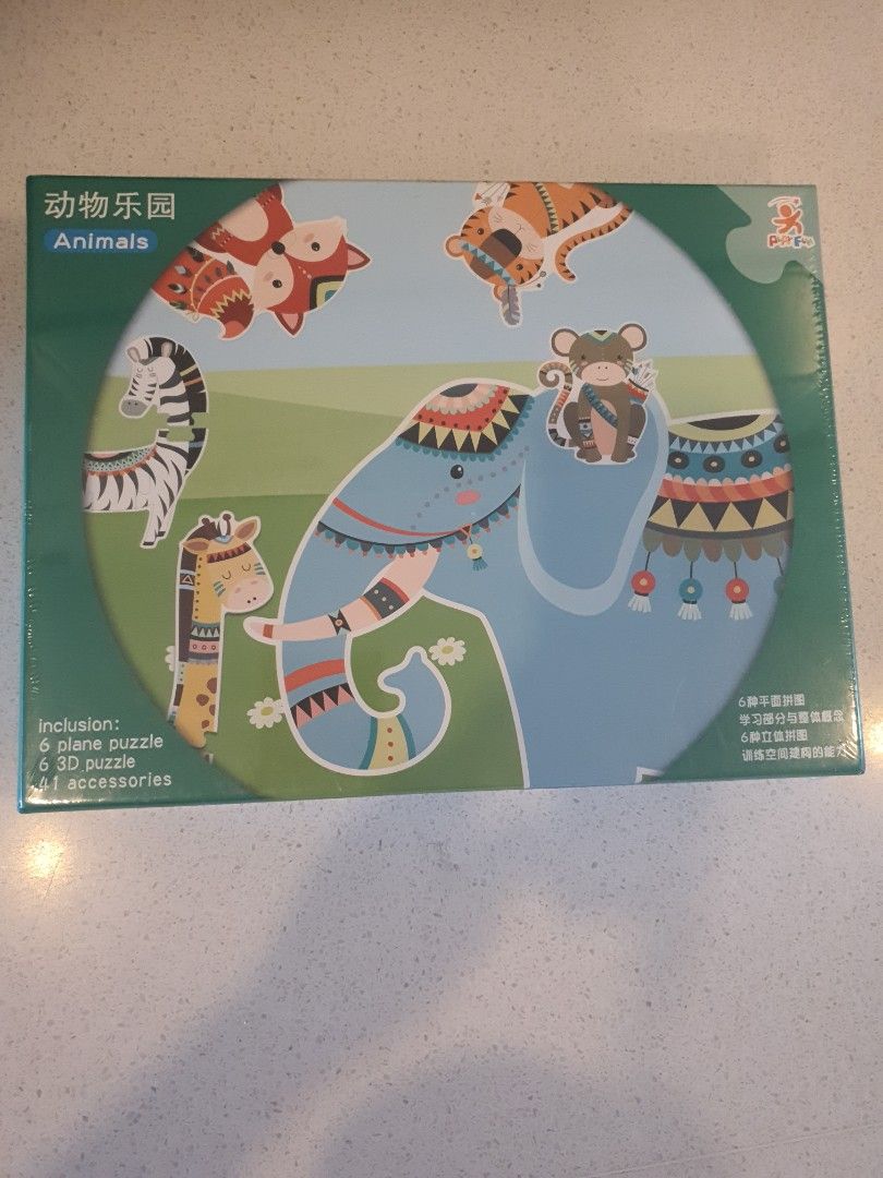 Animal Puzzle for Kids (Blue chas holder only) Hobbies Toys Toys