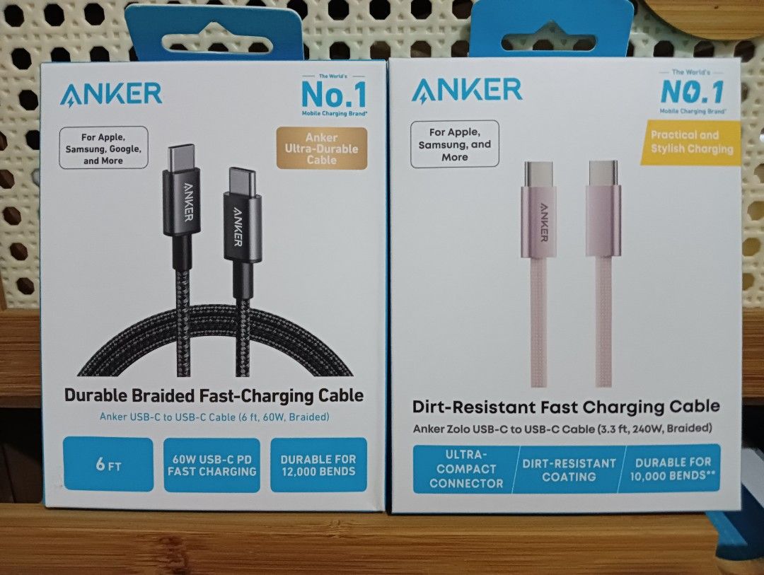 Anker Charging Cord (Category: Chargers & Cables) located in Manila. Submitted by clevercrystal-cb40 (Listing ID 1401536415, Image 1). Description: Anker Fast Charging Braided Cable Cord .