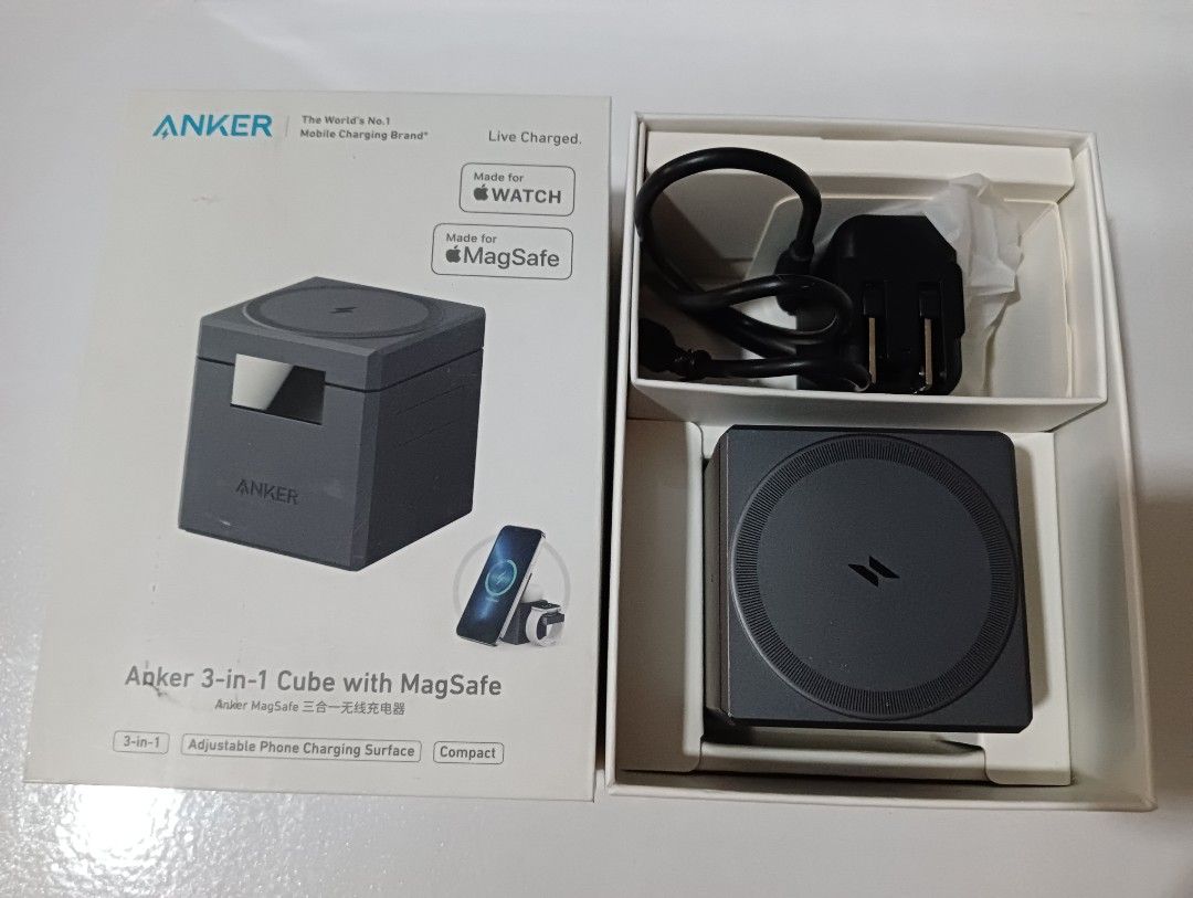 Anker Cube (Category: Cables & Adaptors) located in Manila. Submitted by clevercrystal-cb40 (Listing ID 1401535330, Image 1). Description: The Anker PowerPort Cube is a compact and powerful USB wall charger. Here are some casual specs: - *Key Features:* - Compact size: 2.3 x 2.3 x 2.3 inches (58.5 x 58.5 x 58.5 mm) - 20W USB-C port for fast charging - Supports Power Delivery (PD) and Quick Charge (QC) technologies - Compatible with a wide range o