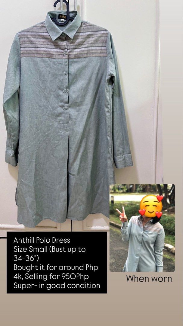 Anthill- Local Weave Polo Dress (Category: Dresses) located in Mandaluyong City. Submitted by thriftitades (Listing ID 1401539580, Image 2). Description: Bought for 4k Php from main branch of Anthill in Cebu; selling for 950 php. Excellent condition.