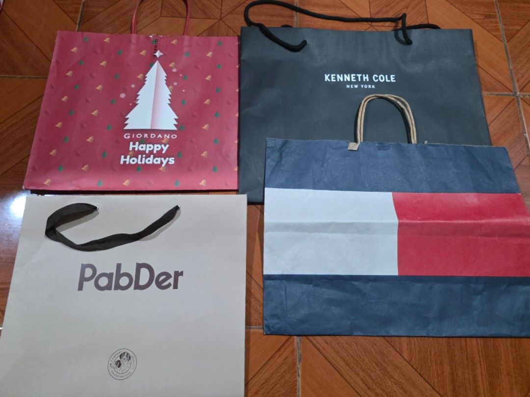 Assorted paper bags (Category: Tote Bags) located in Paranaque City. Submitted by pseumaidc (Listing ID 1401679155, Image 1). Description: Assorted paper bags BUNDLE TAKE ALL 150.