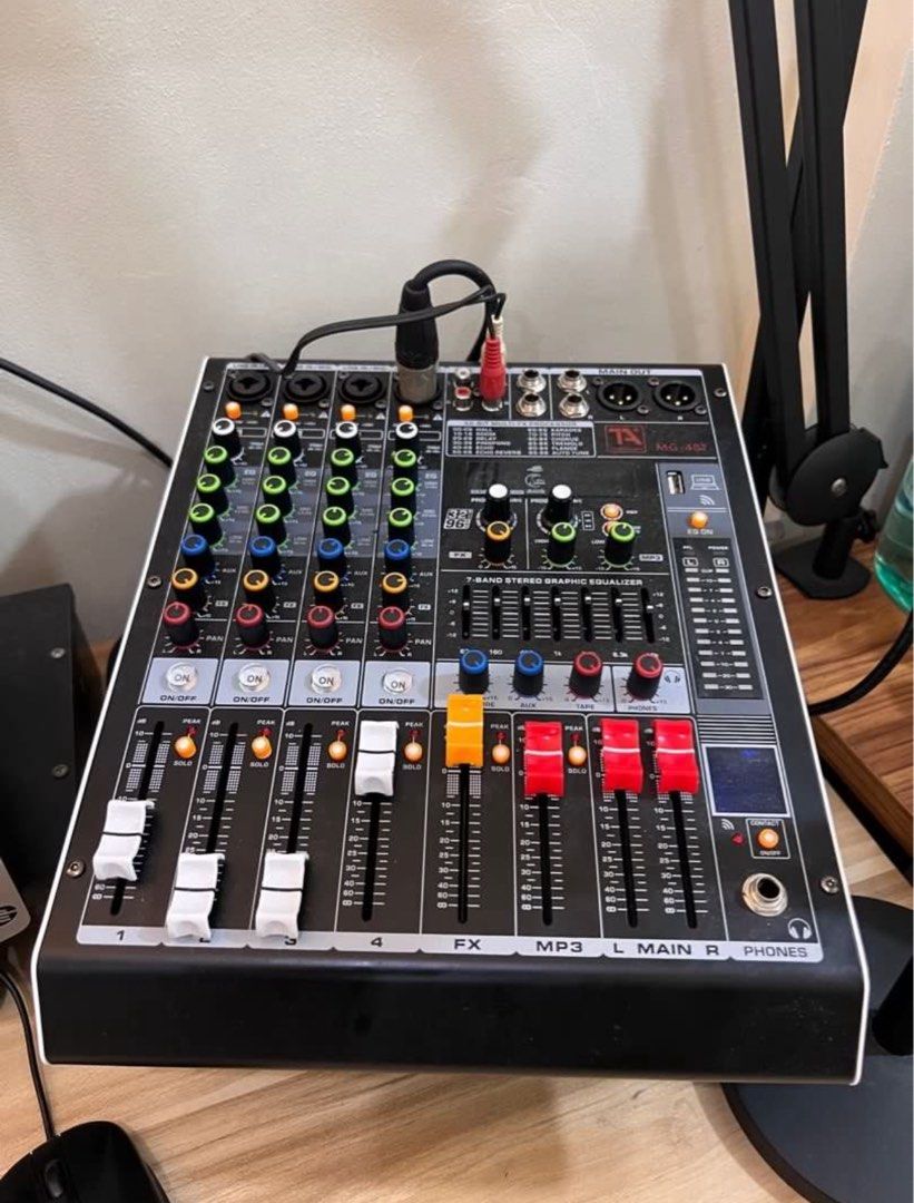 Titanium audio Mixer (Category: Other Audio Equipment) located in Pasig City. Submitted by jcrobl3 (Listing ID 1401549668, Image 2). Description: - Multi-channel audio mixer - Features faders, knobs, and buttons for audio adjustments - In good working condition Bihira lang nagagamit since di na ko nag live stream.. No box included.. unit and power cable only.. prefer na u pick it up dito sa location since walang box..